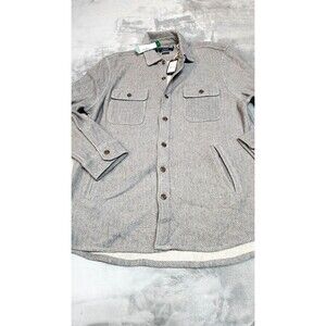Grayers XL Light Gray Herringbone Shirt Jacket NWT